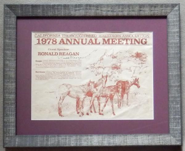 NEW ITEM Ronald Reagan Signed 1978 Speaking Announcement Framed